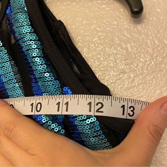 Weissman Dance costume fringe sequin blue Move Your Feet 10368 -child IC 7/8 - Picture 5 of 8